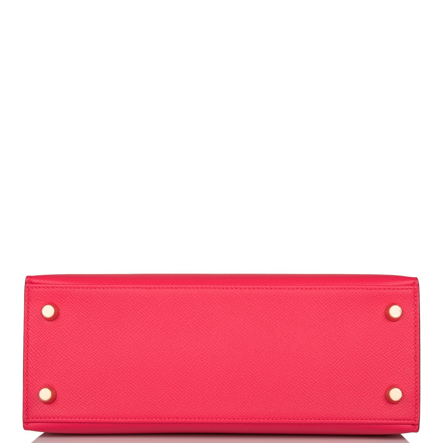 Hermes Rose Extreme Epsom Sellier Kelly 25cm Gold Hardware