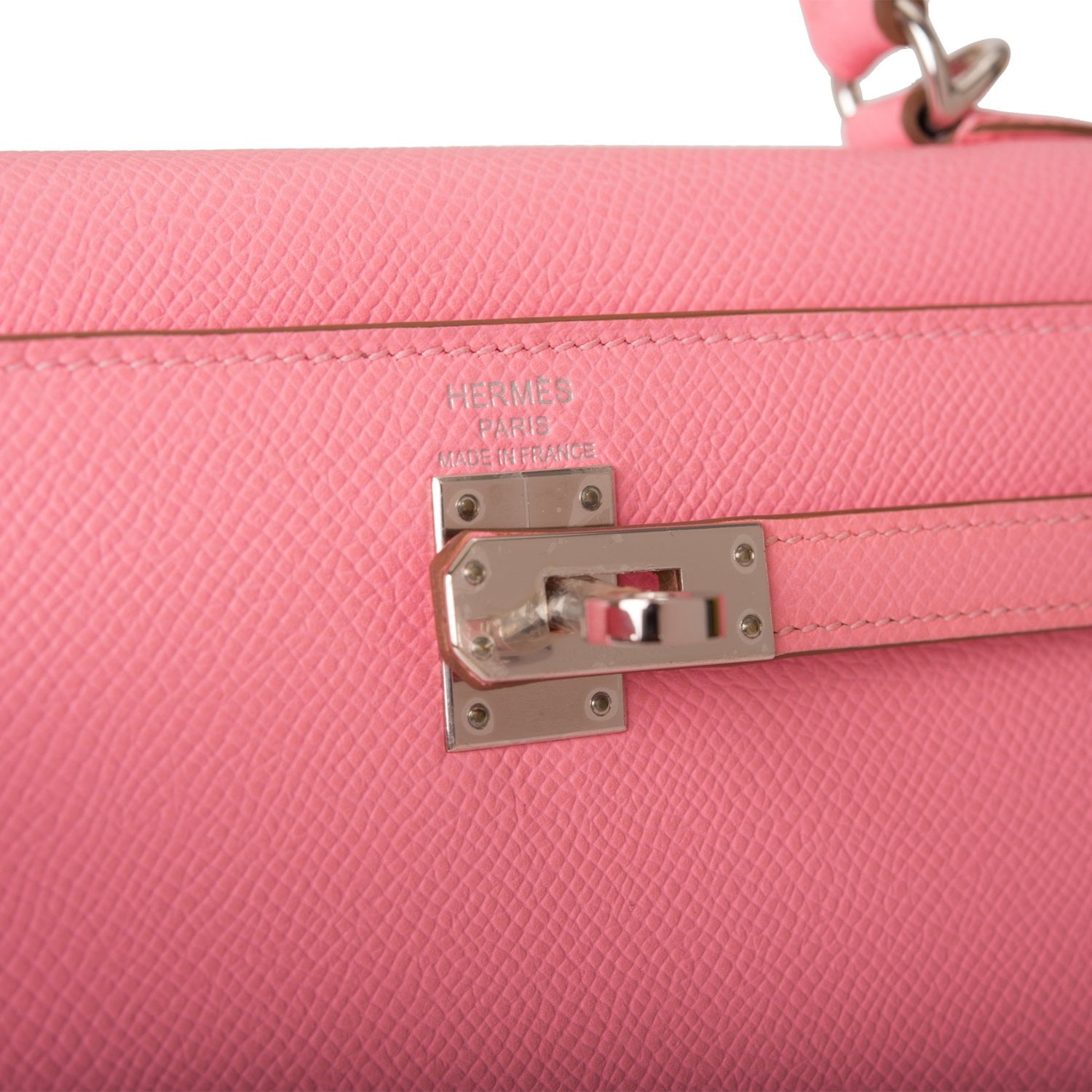 Hermes Rose Confetti Epsom Sellier Kelly 25cm Palladium Hardware