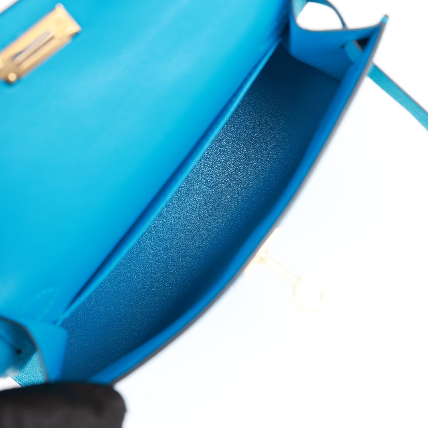 Hermes Kelly Sellier 20 Bleu Frida Chevre Gold Hardware