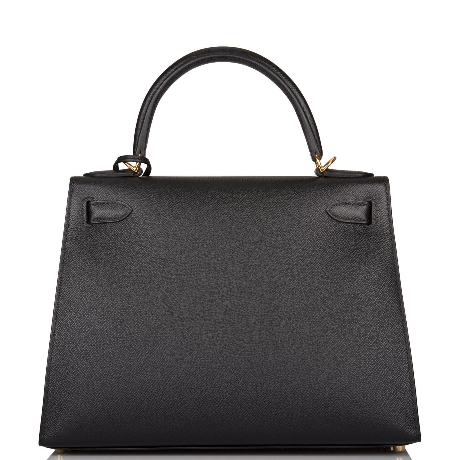 Hermes Kelly Sellier 28 Black Epsom Gold Hardware