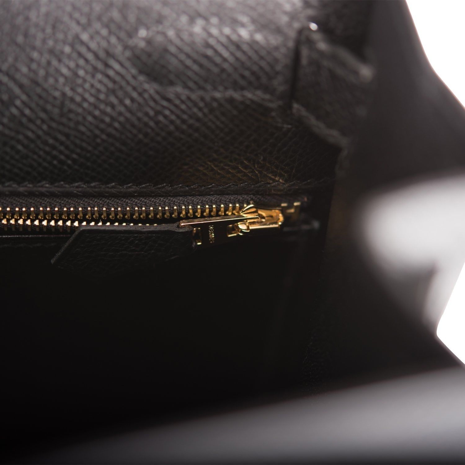 Hermes Kelly Sellier 28 Black Epsom Gold Hardware