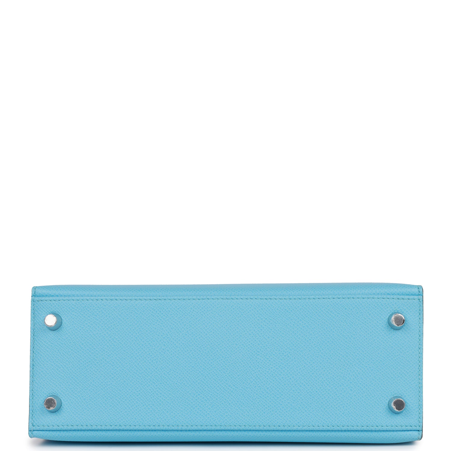 Hermes Kelly Sellier 25 Celeste Epsom Palladium Hardware