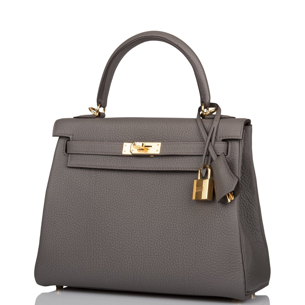 Hermes Kelly Retourne 25 Etain Togo Gold Hardware - Deposit 1 for Zl