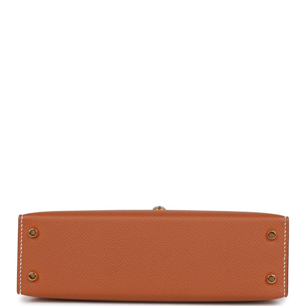 Hermes Kelly Sellier 20 Gold Epsom Gold Hardware