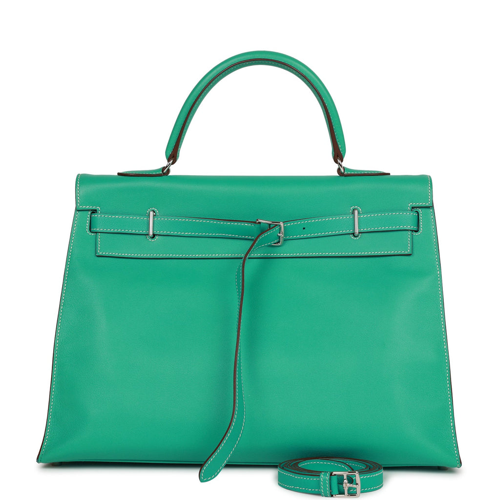 d Hermes Kelly Flat 35 Lagoon Swift Palladium Hardware