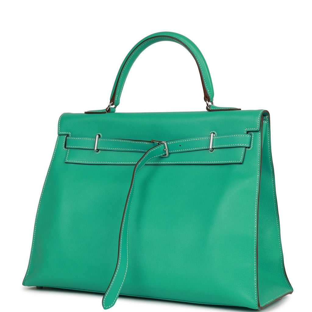 d Hermes Kelly Flat 35 Lagoon Swift Palladium Hardware