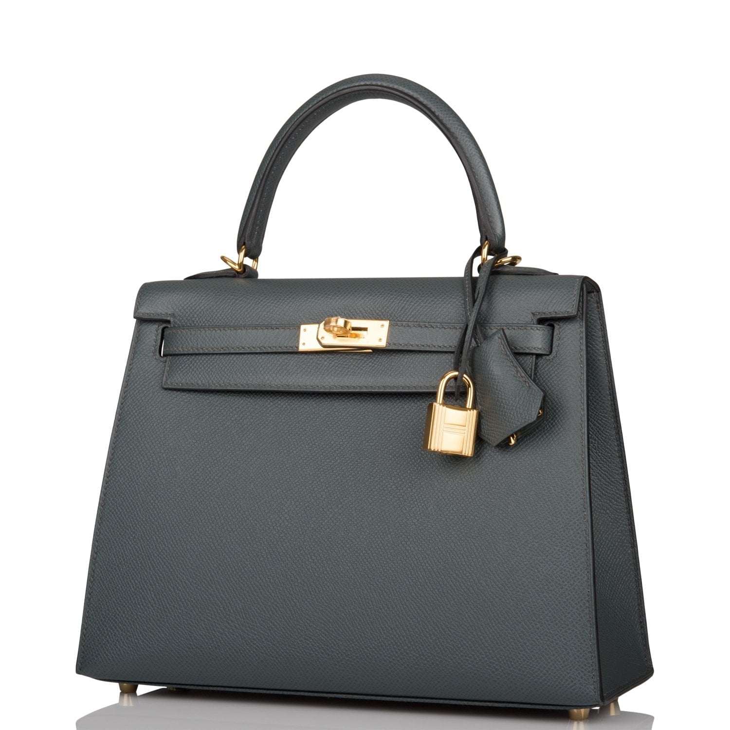Hermes Sellier Kelly 25 Bleu Orage Epsom Gold Hardware