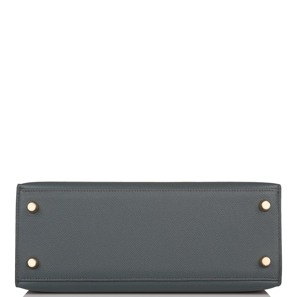 Hermes Sellier Kelly 25 Bleu Orage Epsom Gold Hardware