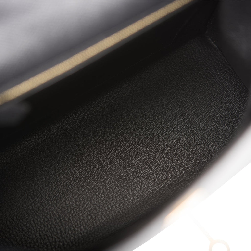 Hermes Black Epsom Sellier Kelly 25cm Gold Hardware