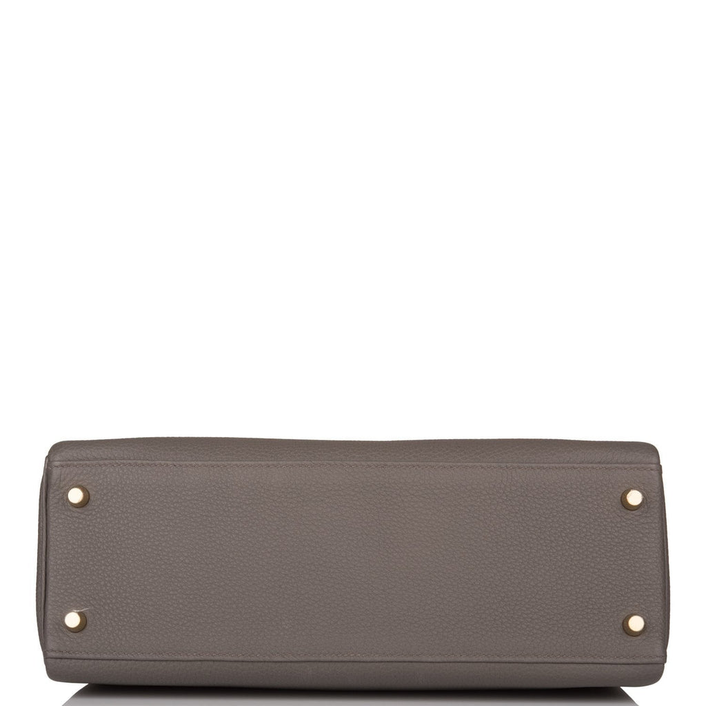 Hermes Kelly Retourne 32 Etain Togo Gold Hardware