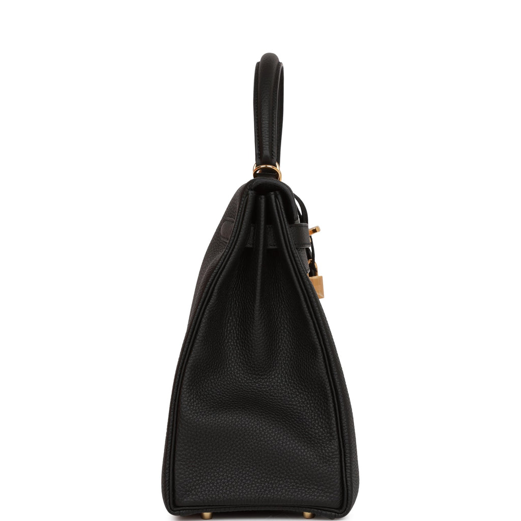 Hermes Kelly Retourne 35 Black Togo Gold Hardware