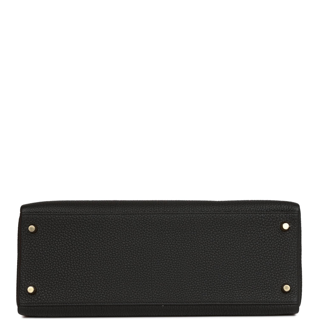 Hermes Kelly Retourne 35 Black Togo Gold Hardware