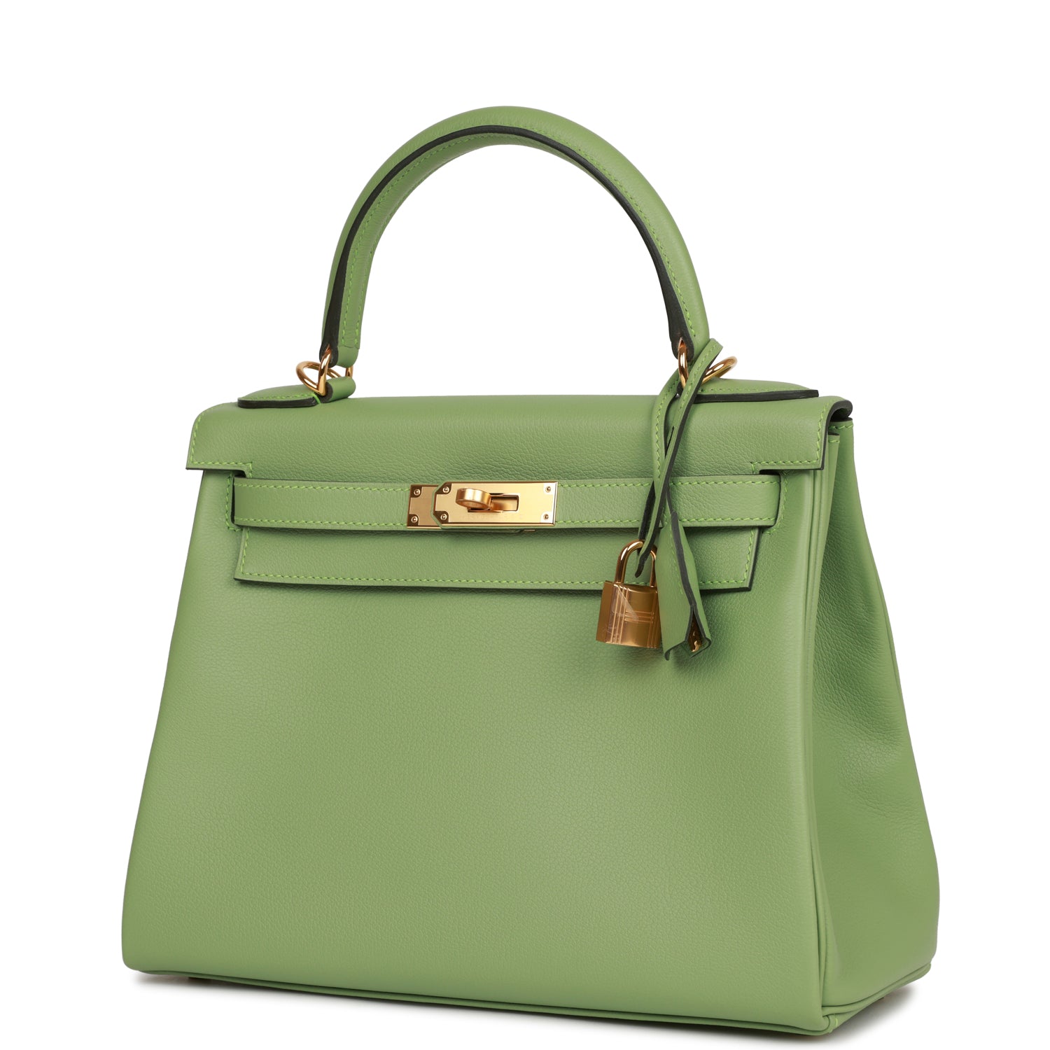 Hermes Kelly Retourne 28 Vert Criquet Evercolor Gold Hardware