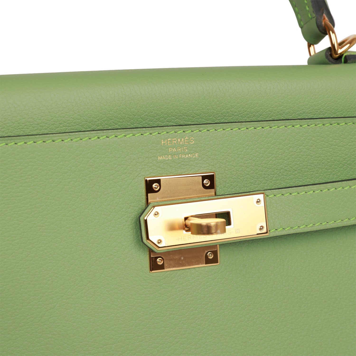 Hermes Kelly Retourne 28 Vert Criquet Evercolor Gold Hardware