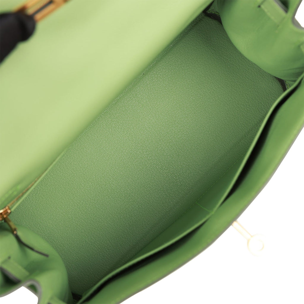 Hermes Kelly Retourne 28 Vert Criquet Evercolor Gold Hardware