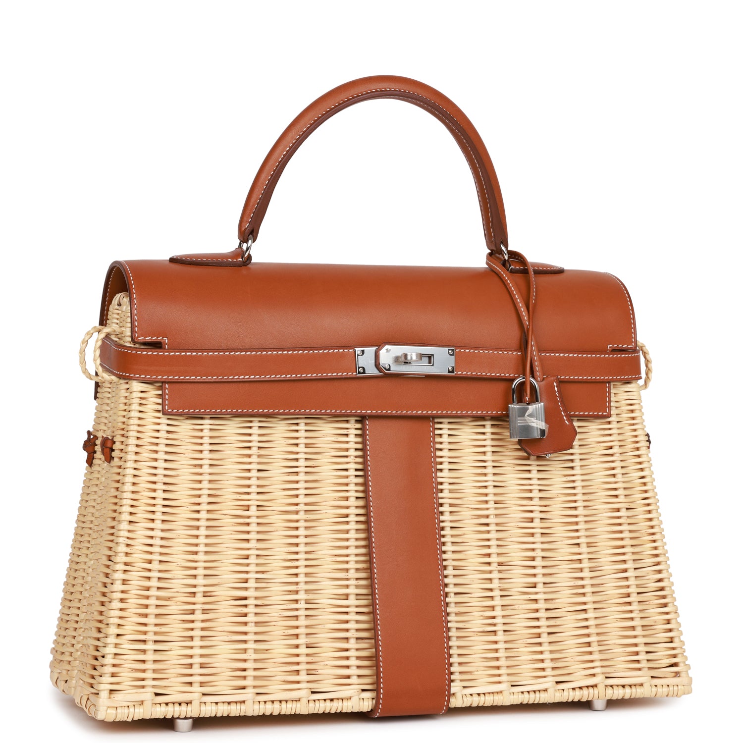 Hermes Picnic Kelly 35 Fauve Barenia Palladium Hardware