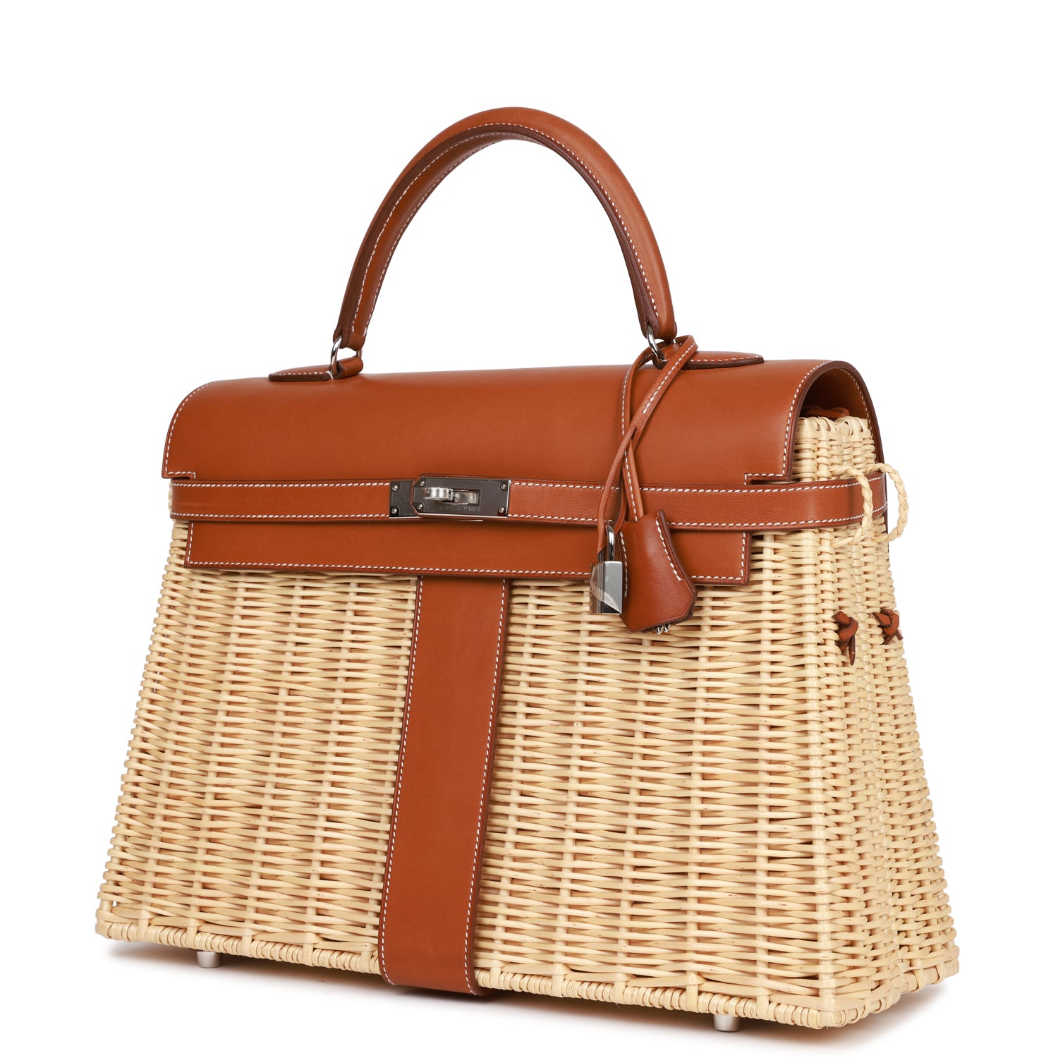 Hermes Picnic Kelly 35 Fauve Barenia Palladium Hardware