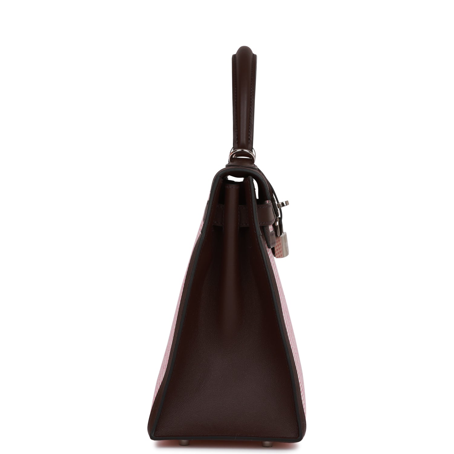 Hermes Quadrille Kelly Sellier 28 Rouge Sellier Toile and Swift Palladium Hardware