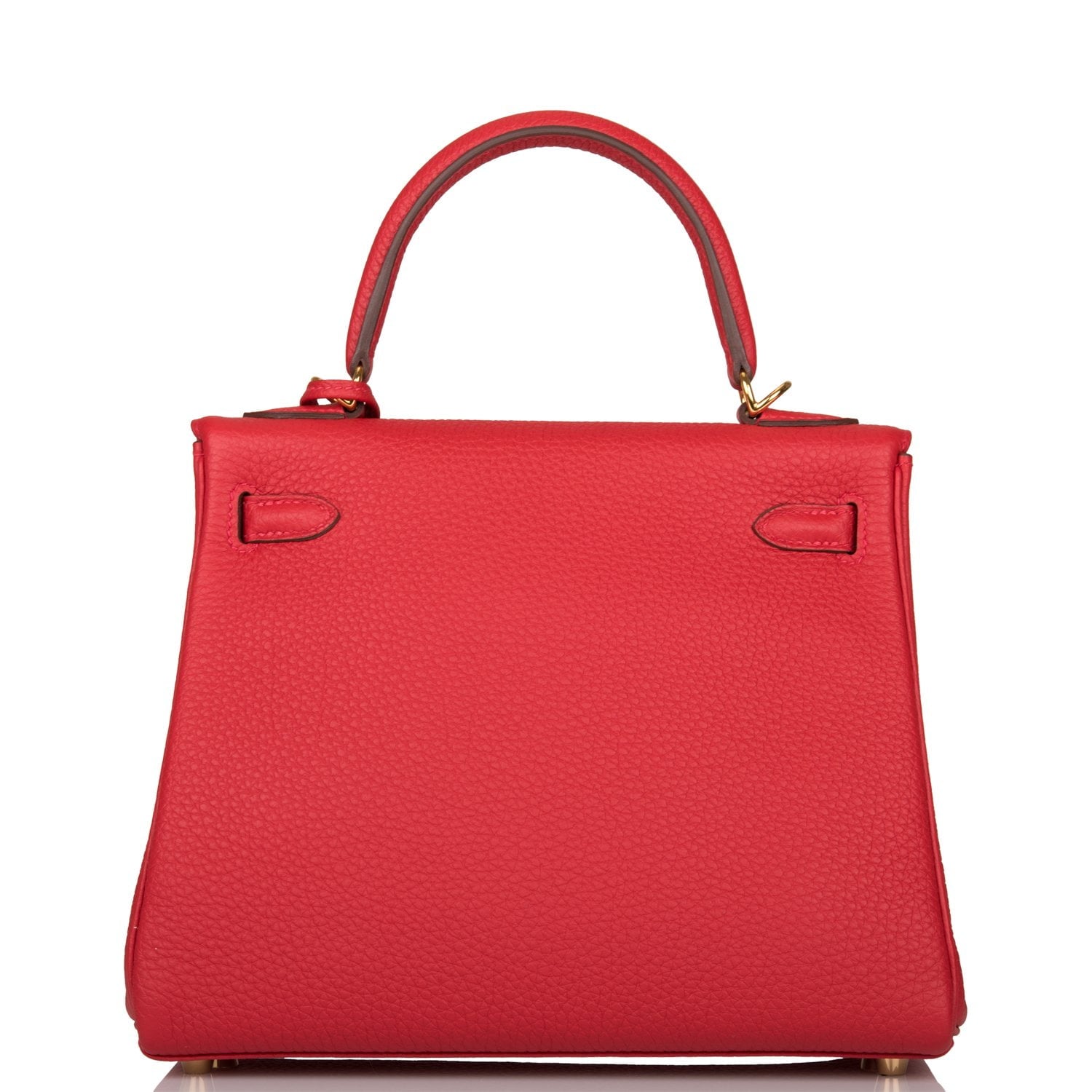 Hermes Kelly Retourne 25 Rouge Casaque Togo Gold Hardware
