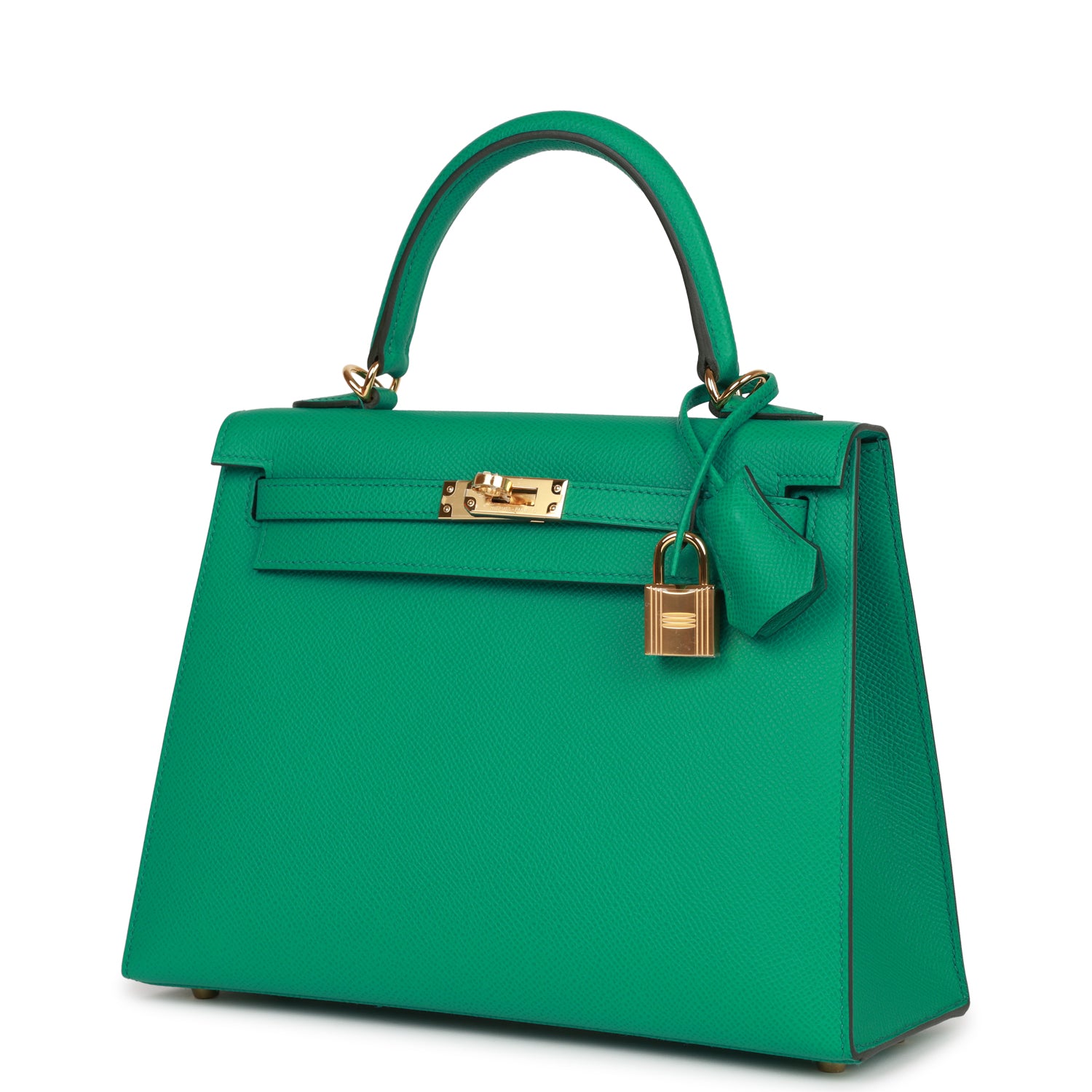Hermes Kelly Sellier 25 Vert Jade Epsom Gold Hardware