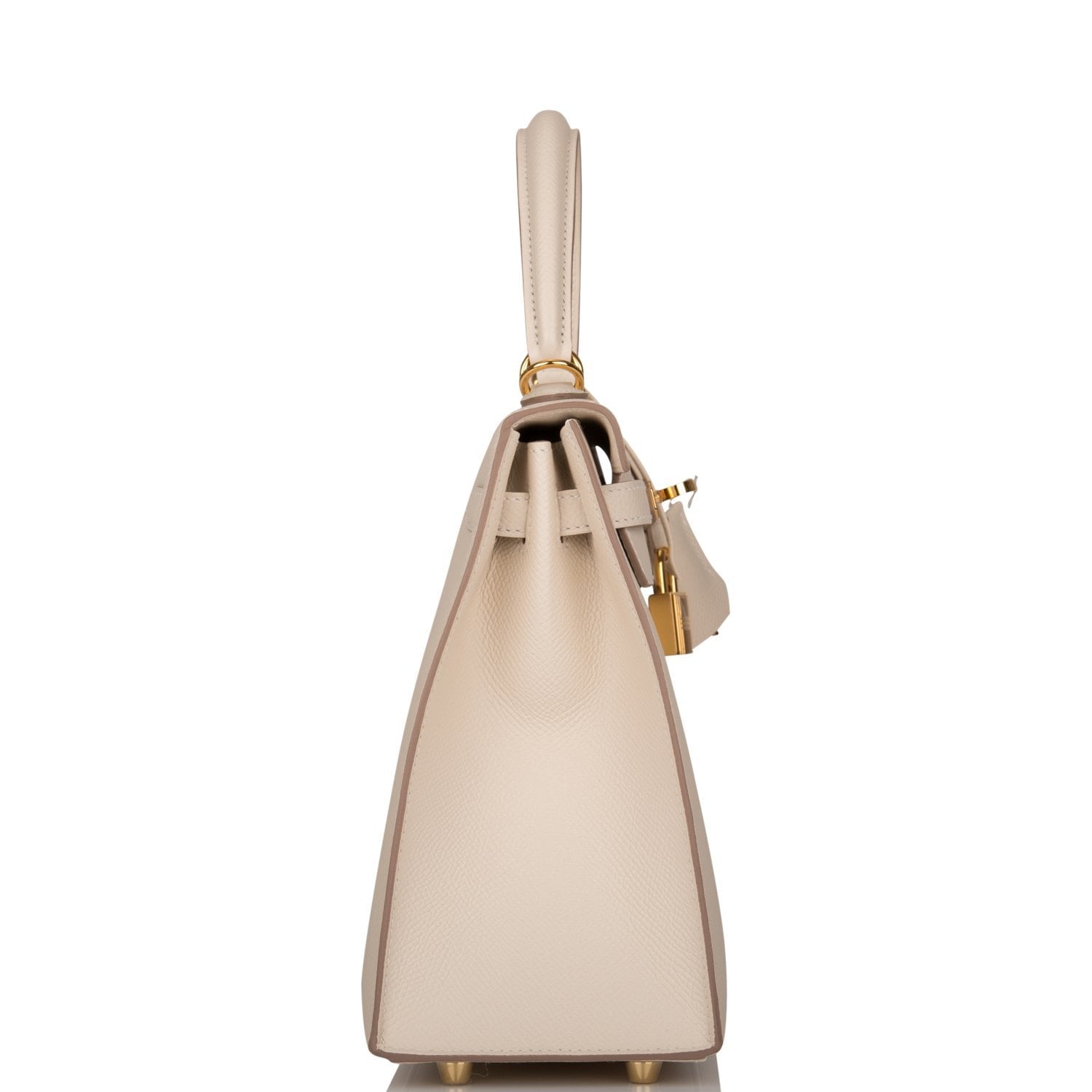 Hermes Kelly Sellier 25 Craie Epsom Gold Hardware