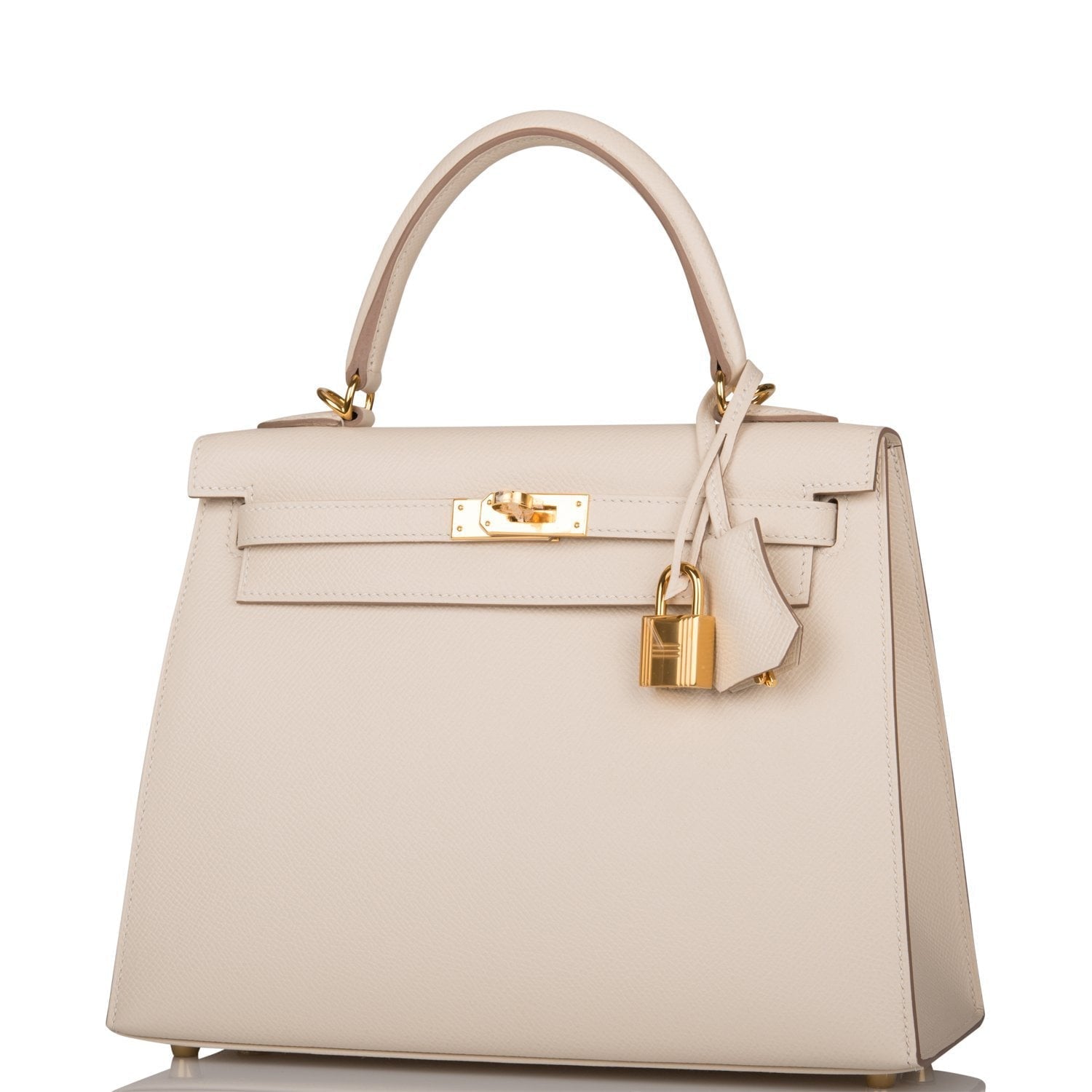Hermes Kelly Sellier 25 Craie Epsom Gold Hardware
