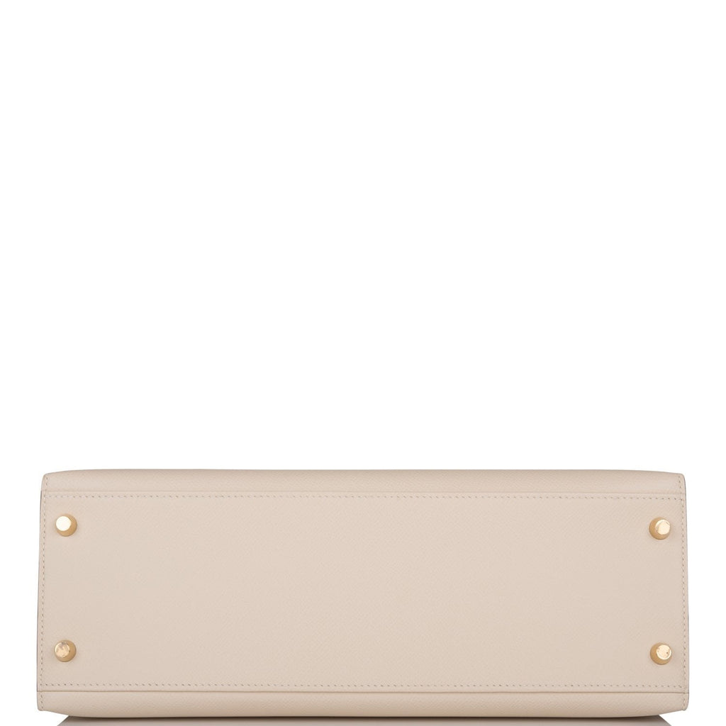 Hermes Kelly Sellier 32 Craie Epsom Gold Hardware