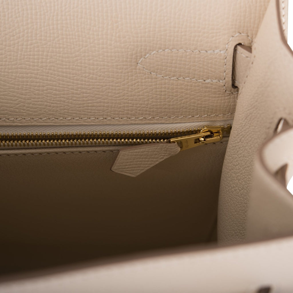 Hermes Kelly Sellier 32 Craie Epsom Gold Hardware