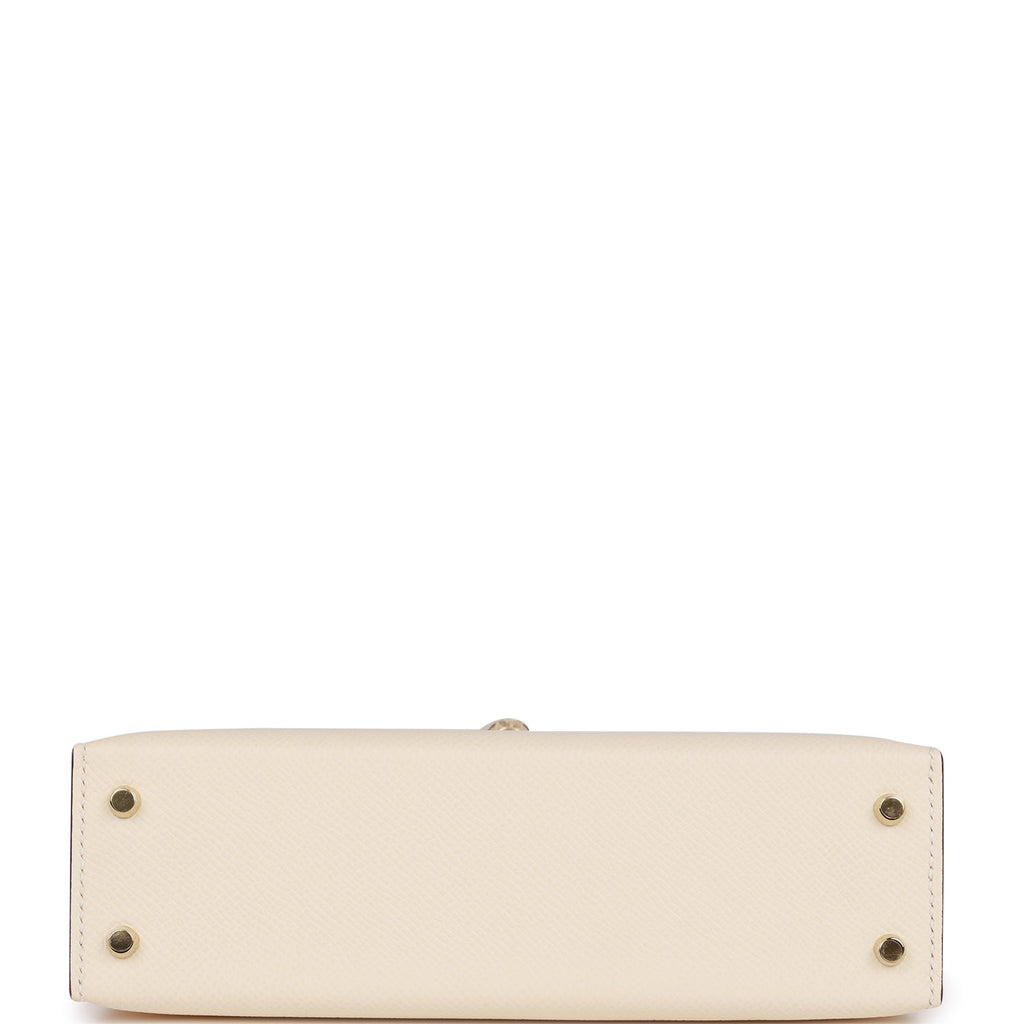 Hermes Special Order (HSS) Kelly Sellier 20 Nata and Rose Azalee Epsom Permabrass Hardware