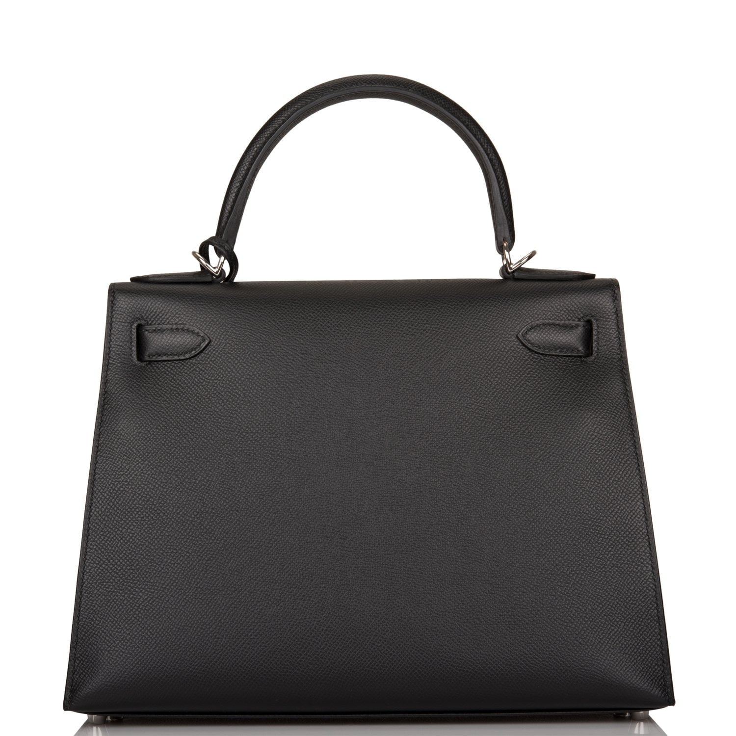 Hermes Kelly Sellier 28 Black Epsom Palladium Hardware