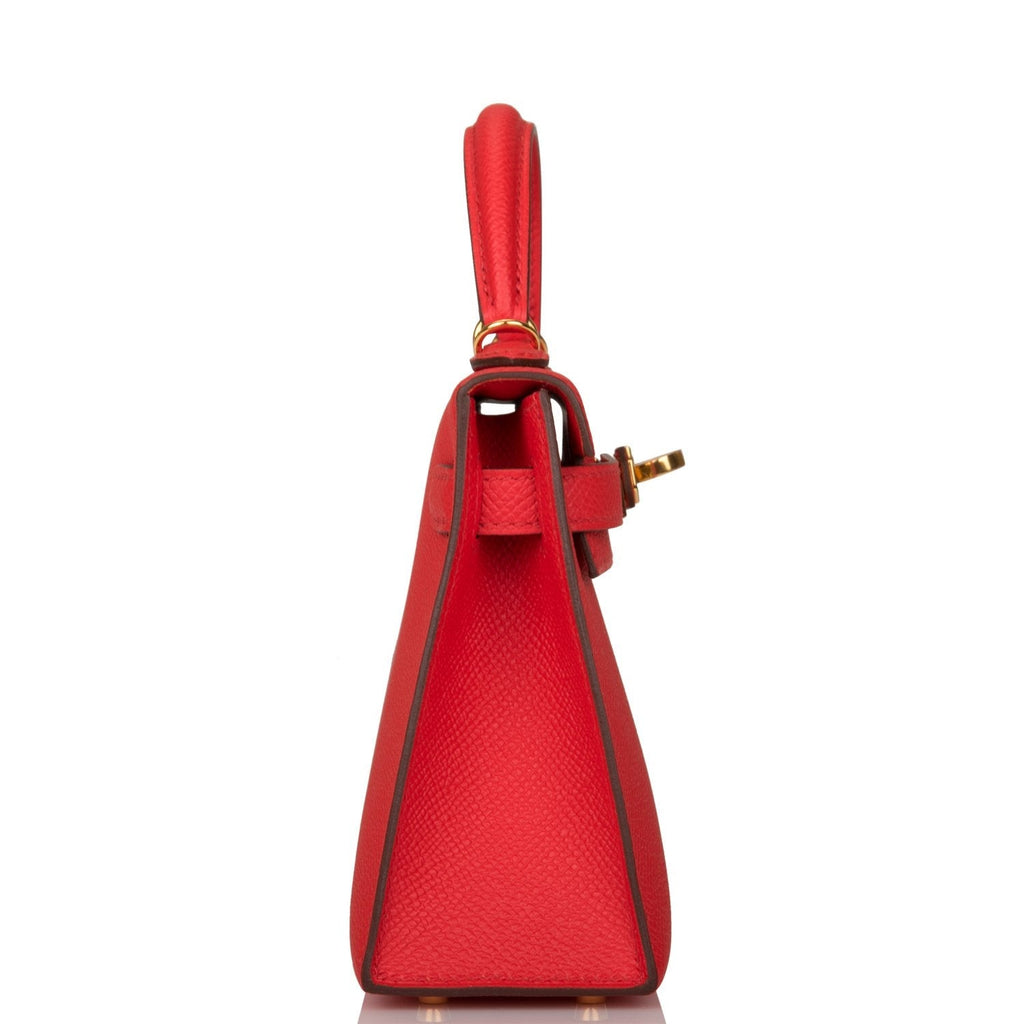 Hermes Kelly Sellier 20 Rouge de Coeur Epsom Gold Hardware Payment MR