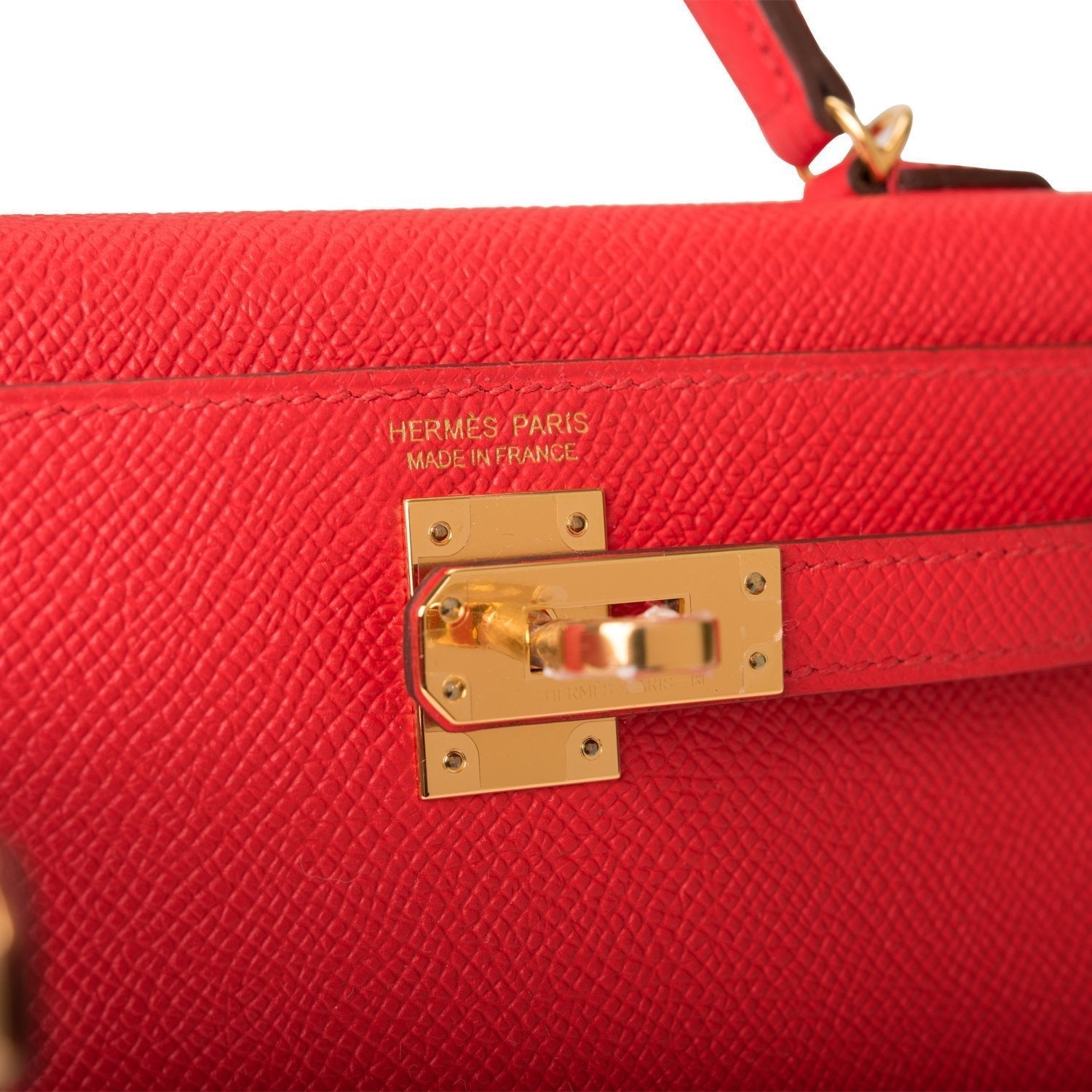Hermes Kelly Sellier 20 Rouge de Coeur Epsom Gold Hardware Payment MR
