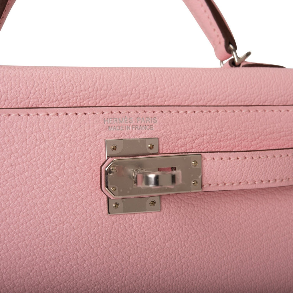 Hermes Kelly Sellier 20 Rose Sakura Chevre Palladium Hardware - Payment 2 JC