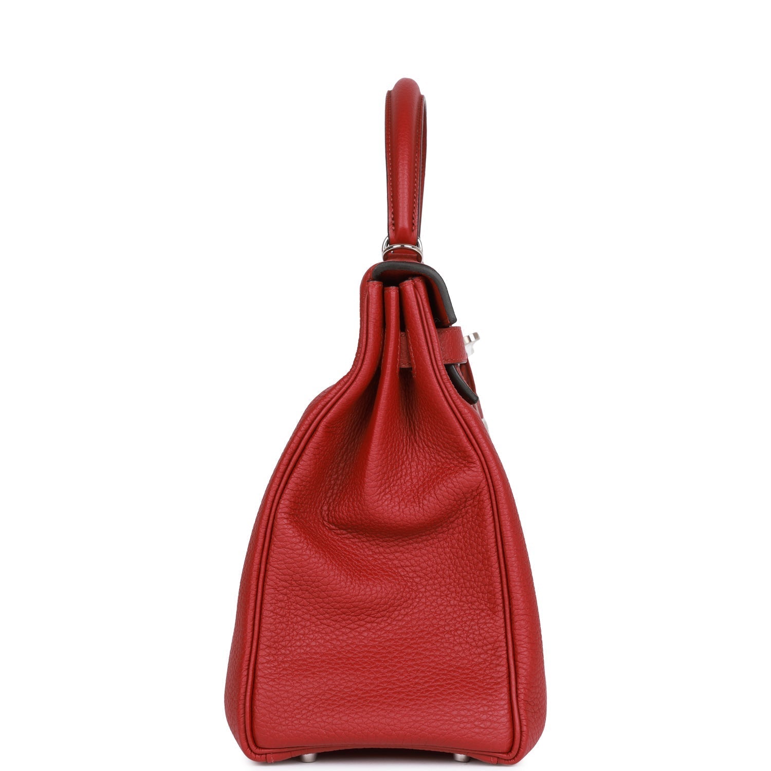 Hermes Special Order (HSS) Kelly Retourne 35 Rouge Grenat Verso Togo Palladium Hardware