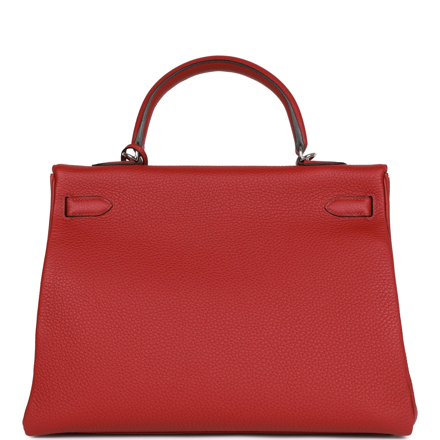 Hermes Special Order (HSS) Kelly Retourne 35 Rouge Grenat Verso Togo Palladium Hardware