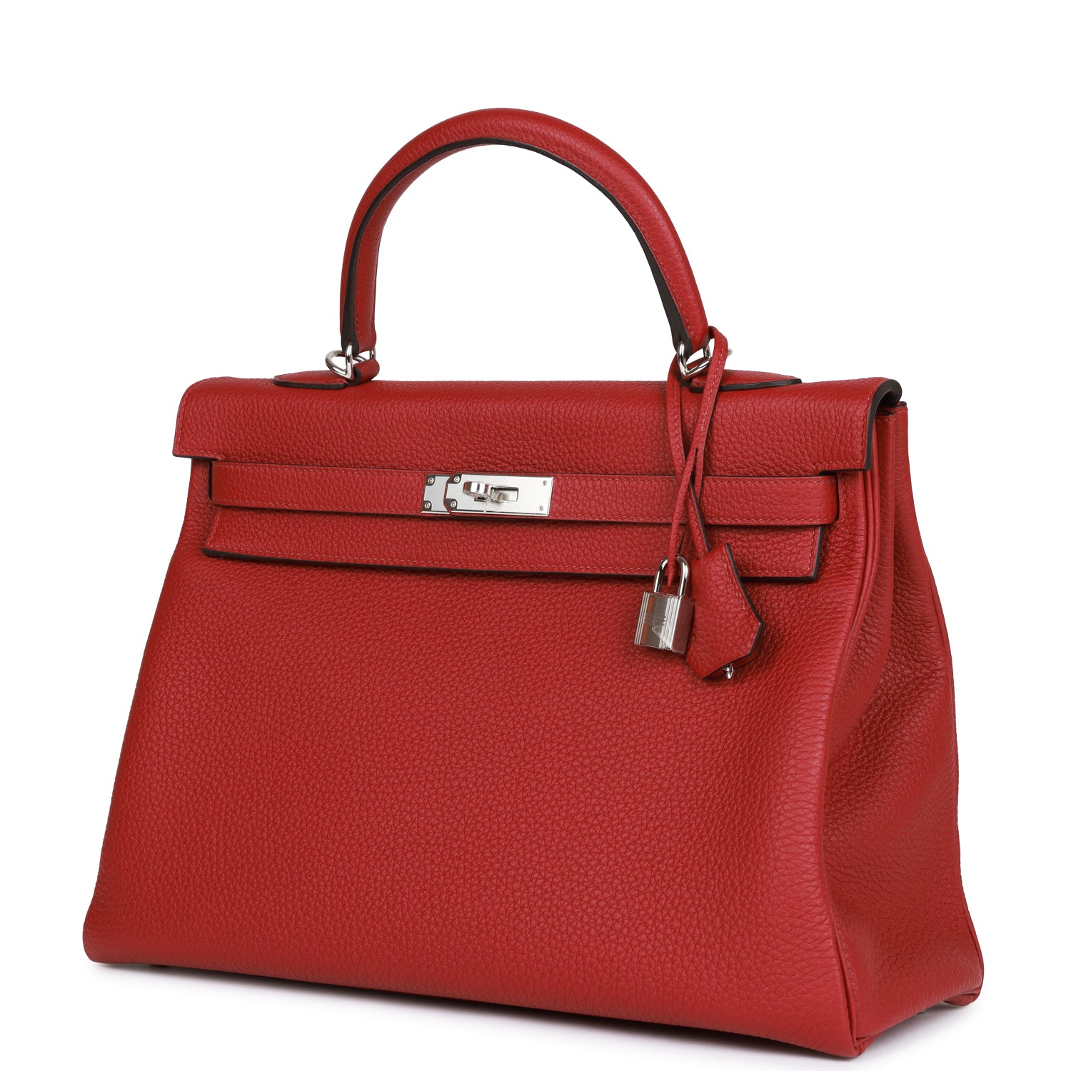 Hermes Special Order (HSS) Kelly Retourne 35 Rouge Grenat Verso Togo Palladium Hardware