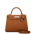 Hermes Kelly Sellier 28 Gold Epsom Palladium Hardware