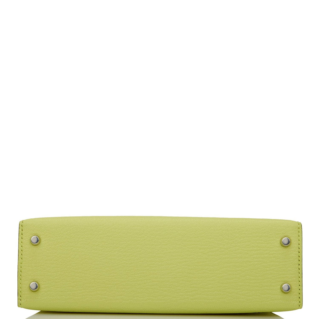 Hermes Kelly Sellier 20 Jaune Bourgeon Chevre Palladium Hardware