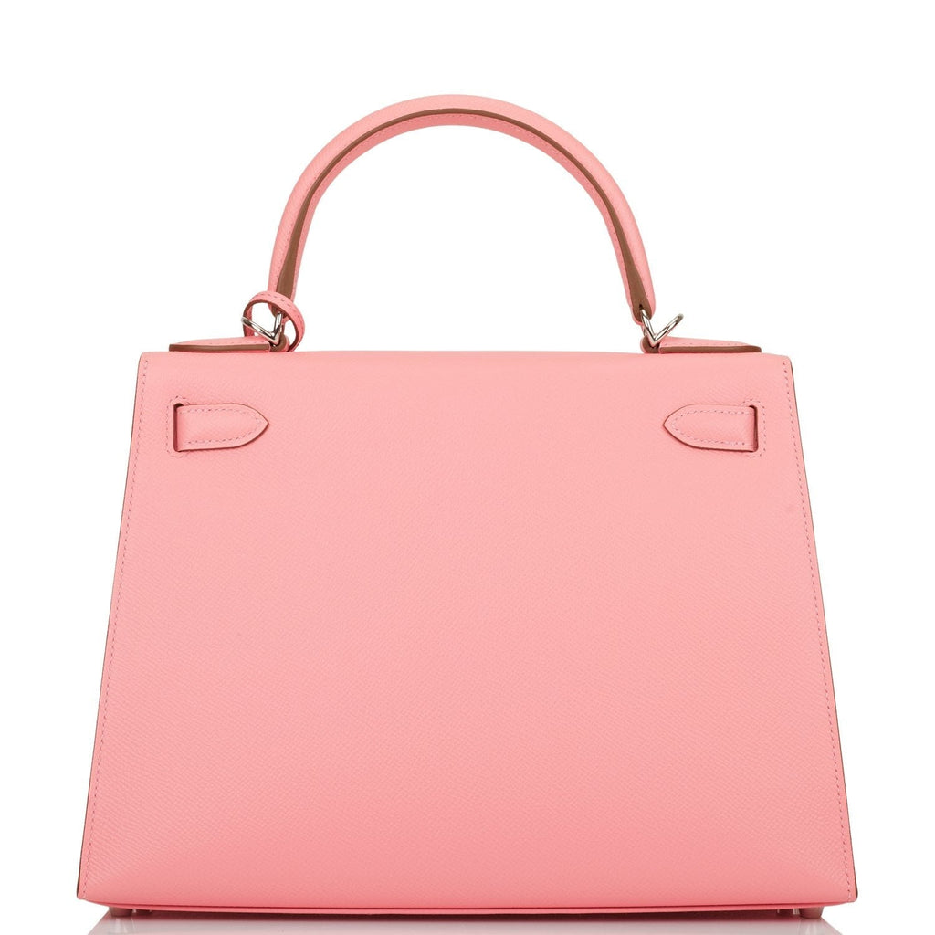 Hermes Kelly Sellier 28 Rose Confetti Epsom Palladium Hardware