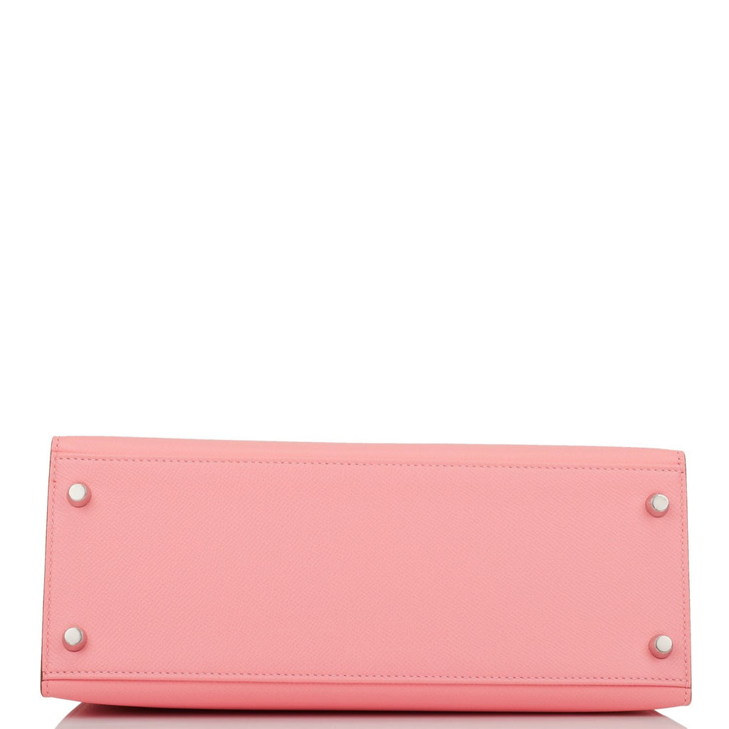 Hermes Kelly Sellier 28 Rose Confetti Epsom Palladium Hardware