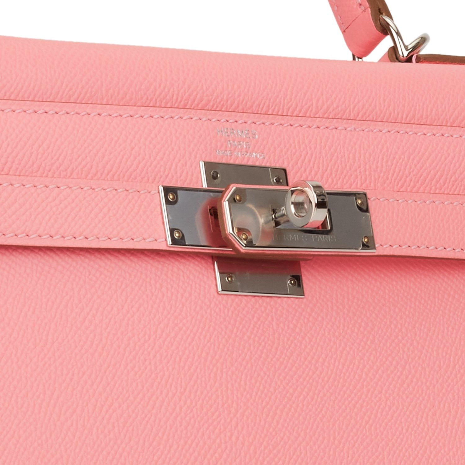 Hermes Kelly Sellier 28 Rose Confetti Epsom Palladium Hardware