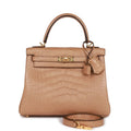 Hermes Kelly Retourne 25 Chai Matte Alligator Gold Hardware Deposit 5