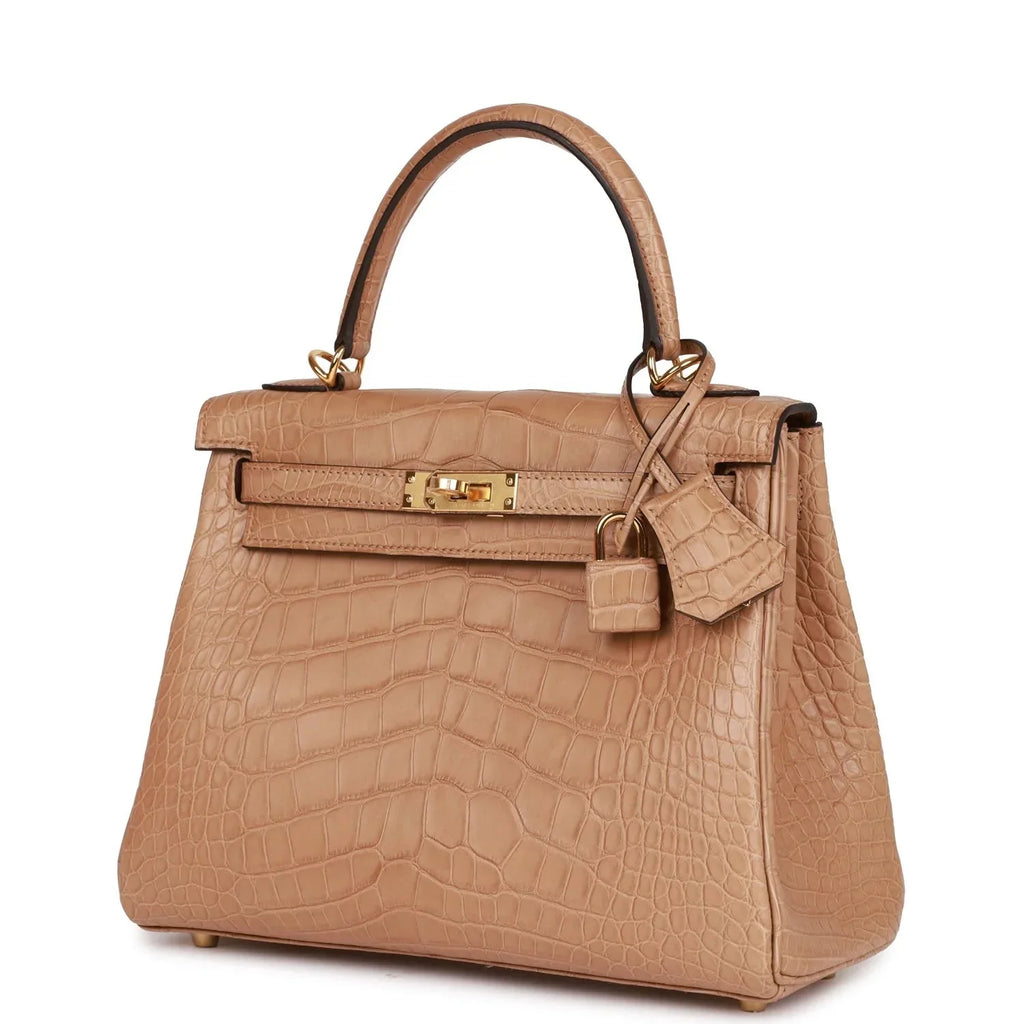 Hermes Kelly Retourne 25 Chai Matte Alligator Gold Hardware Deposit 5