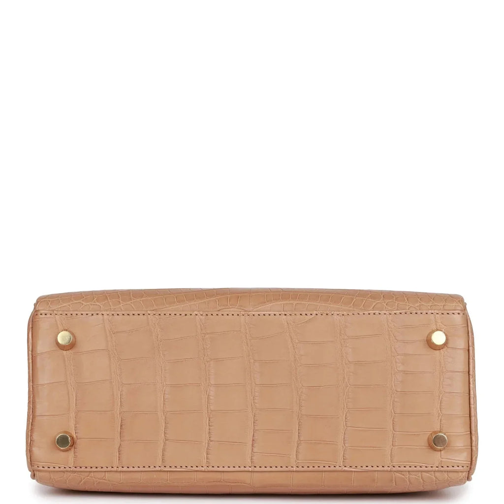 Hermes Kelly Retourne 25 Chai Matte Alligator Gold Hardware Deposit 5
