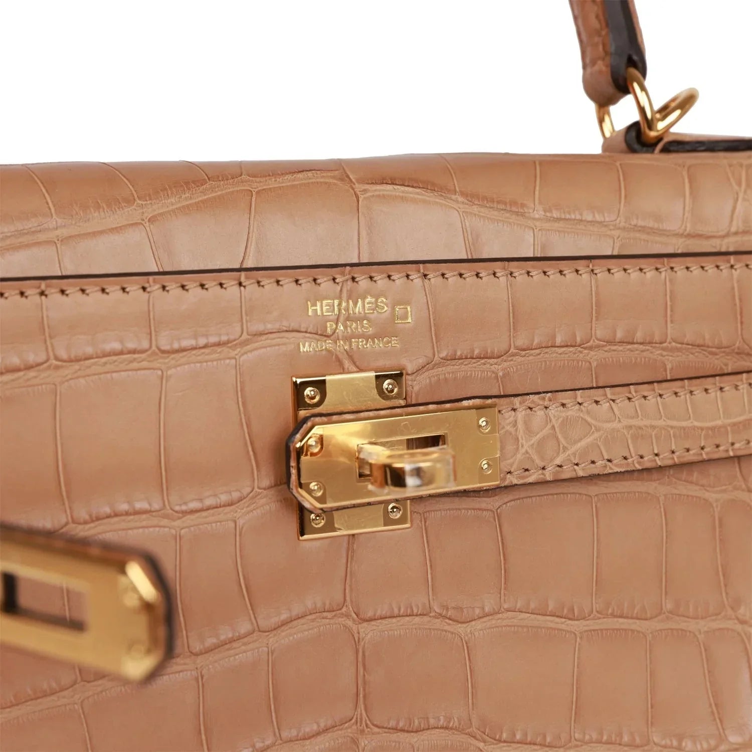 Hermes Kelly Retourne 25 Chai Matte Alligator Gold Hardware Deposit 5