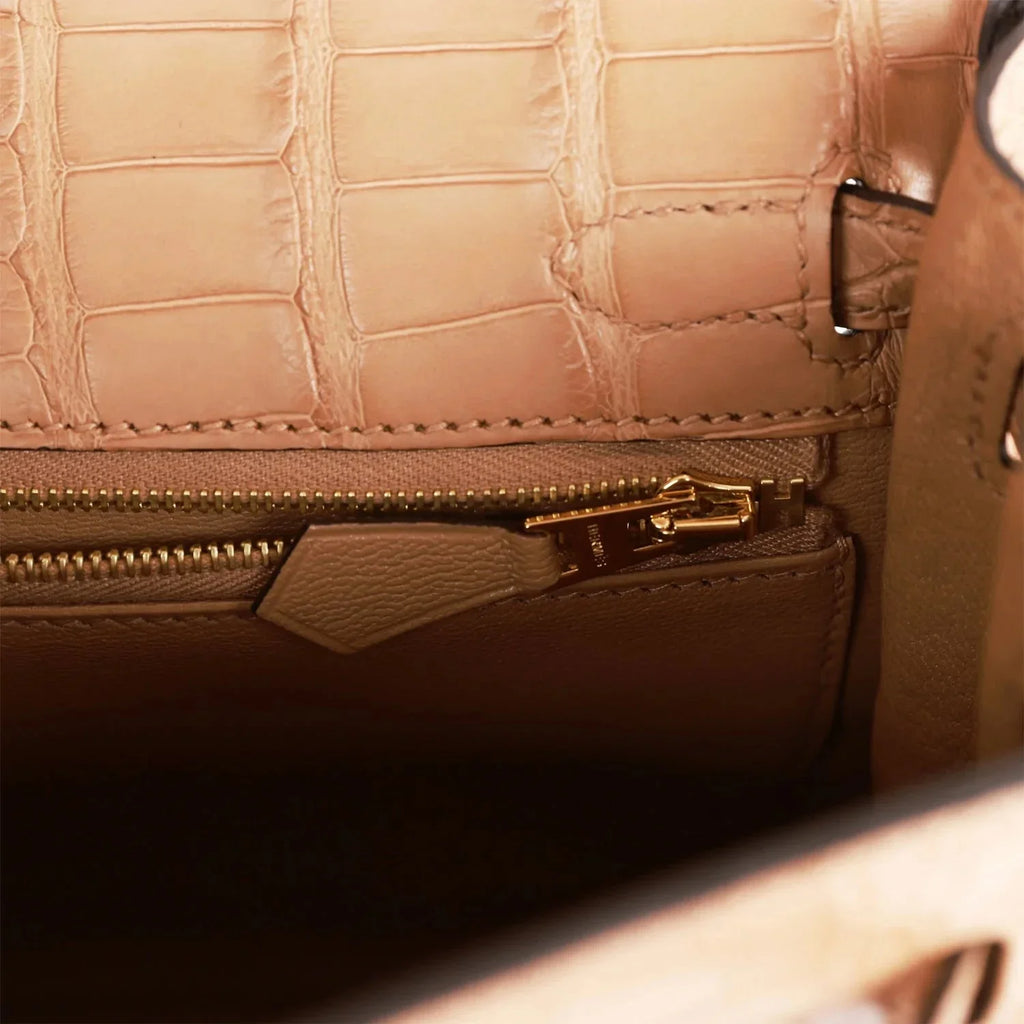 Hermes Kelly Retourne 25 Chai Matte Alligator Gold Hardware Deposit 5