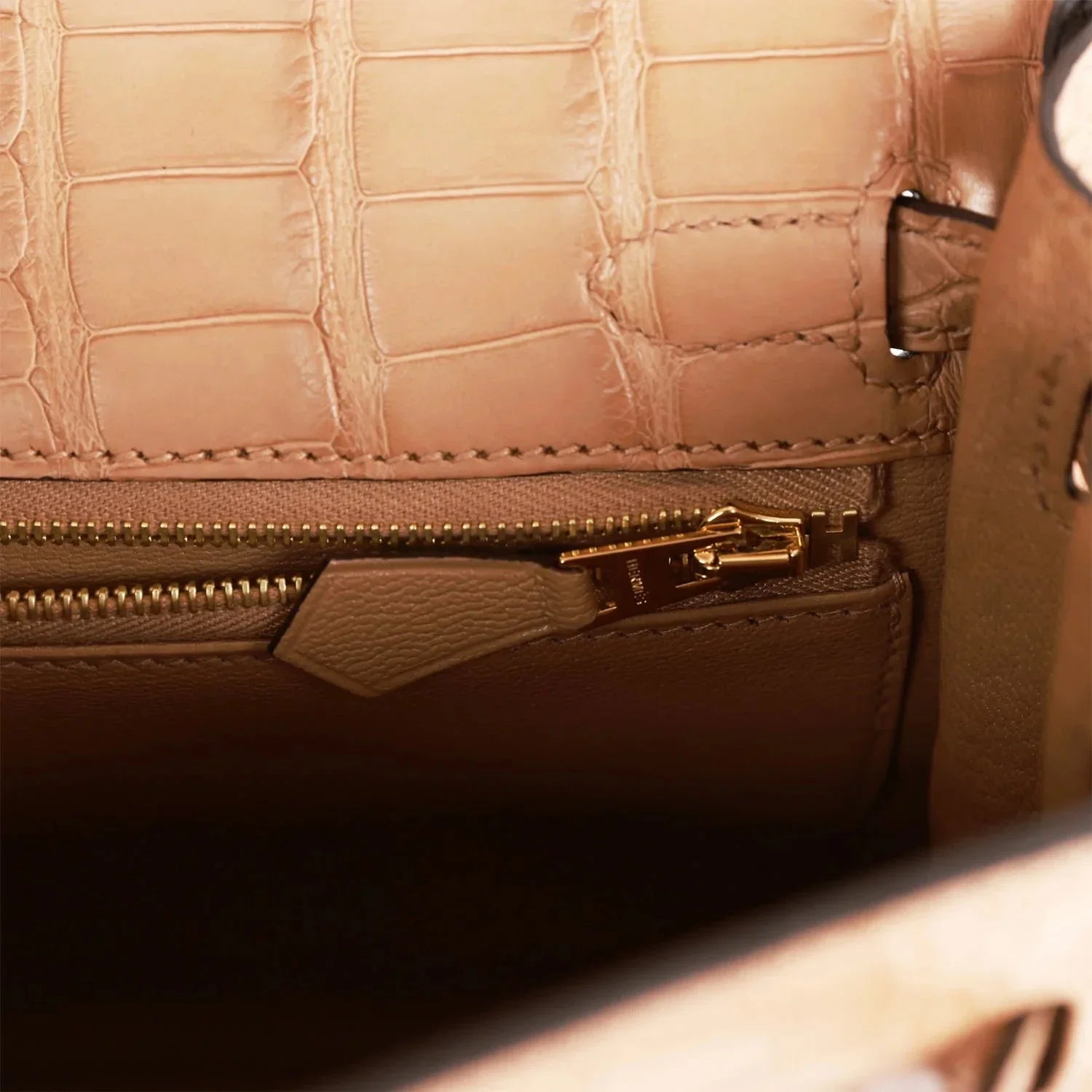 Hermes Kelly Retourne 25 Chai Matte Alligator Gold Hardware Deposit 5