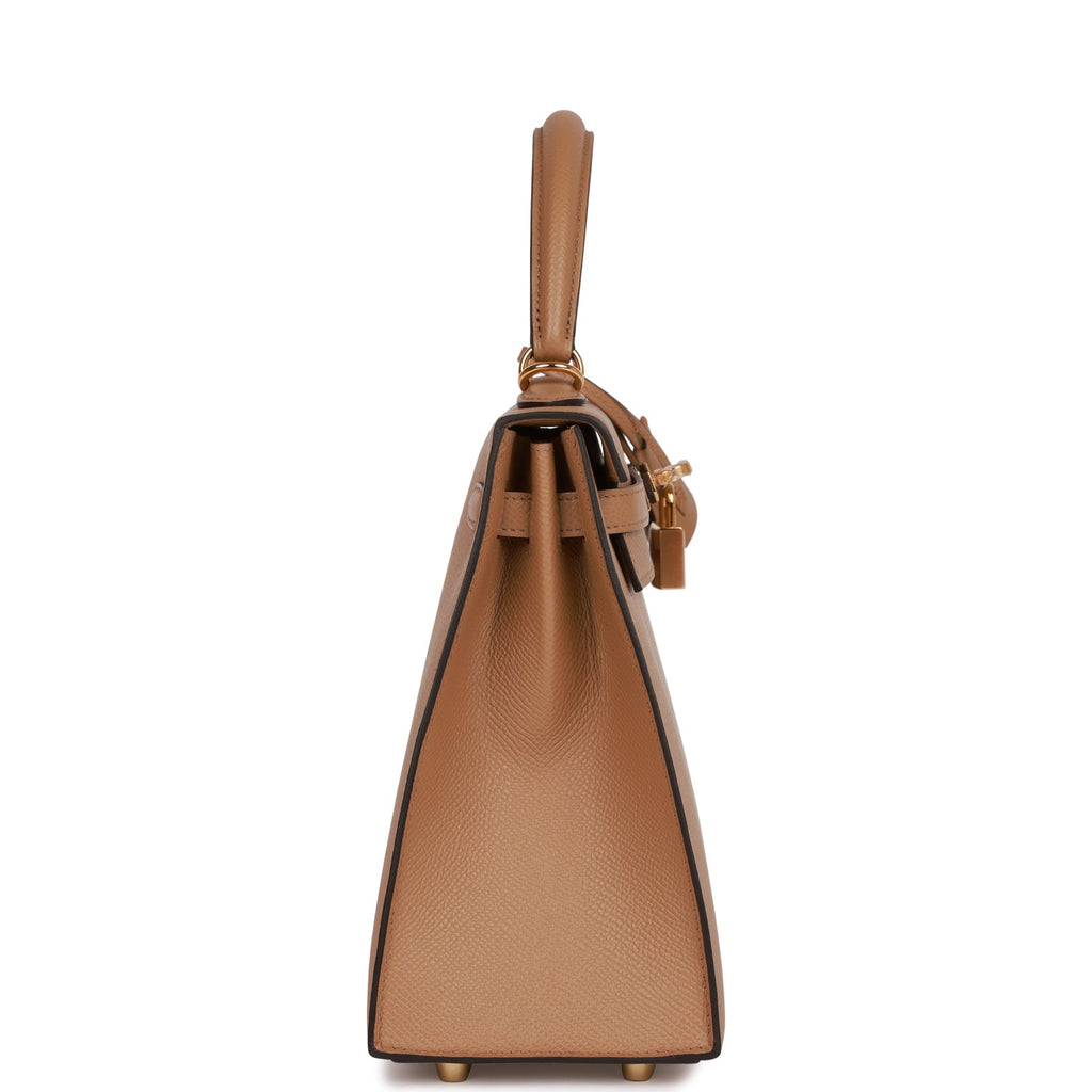 Hermes Kelly Sellier 25 Chai Epsom Gold Hardware