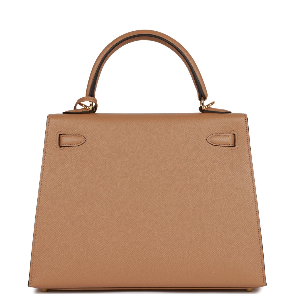 Hermes Kelly Sellier 25 Chai Epsom Gold Hardware
