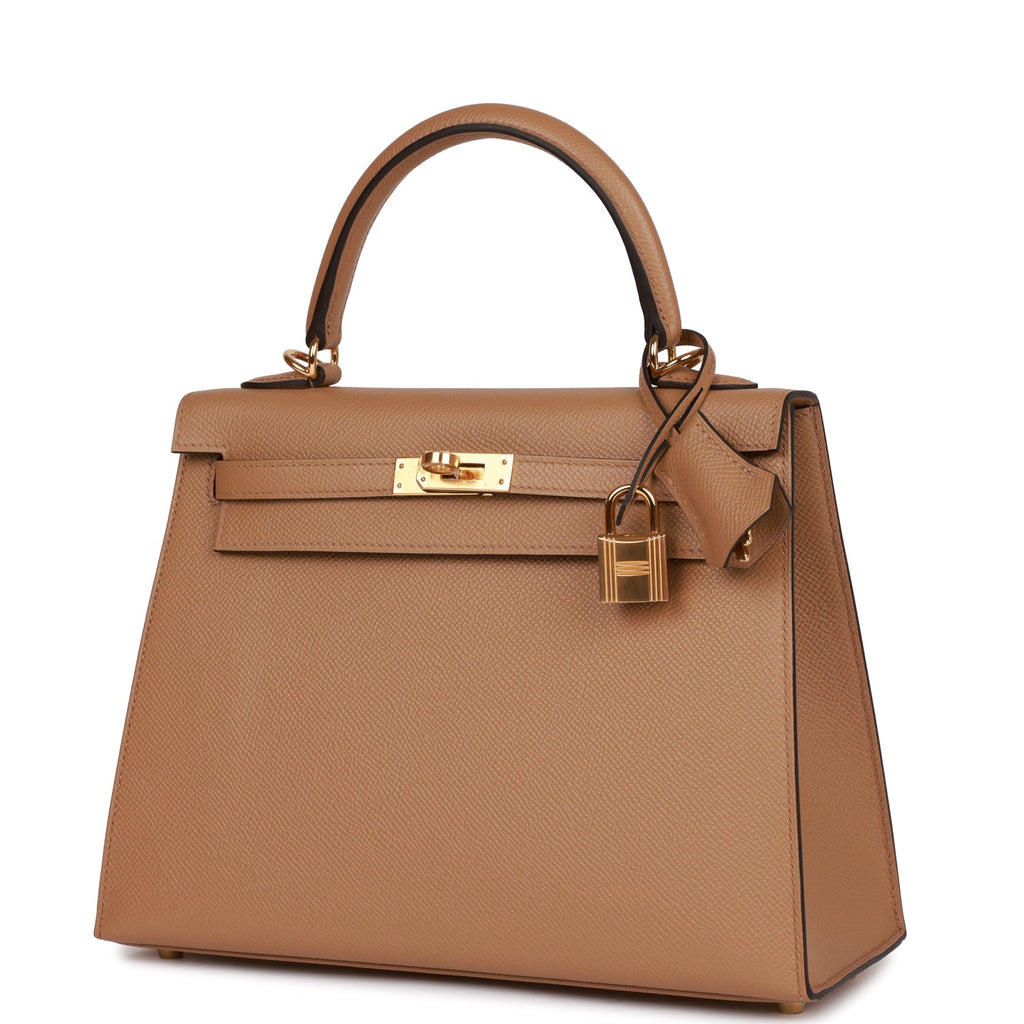 Hermes Kelly Sellier 25 Chai Epsom Gold Hardware